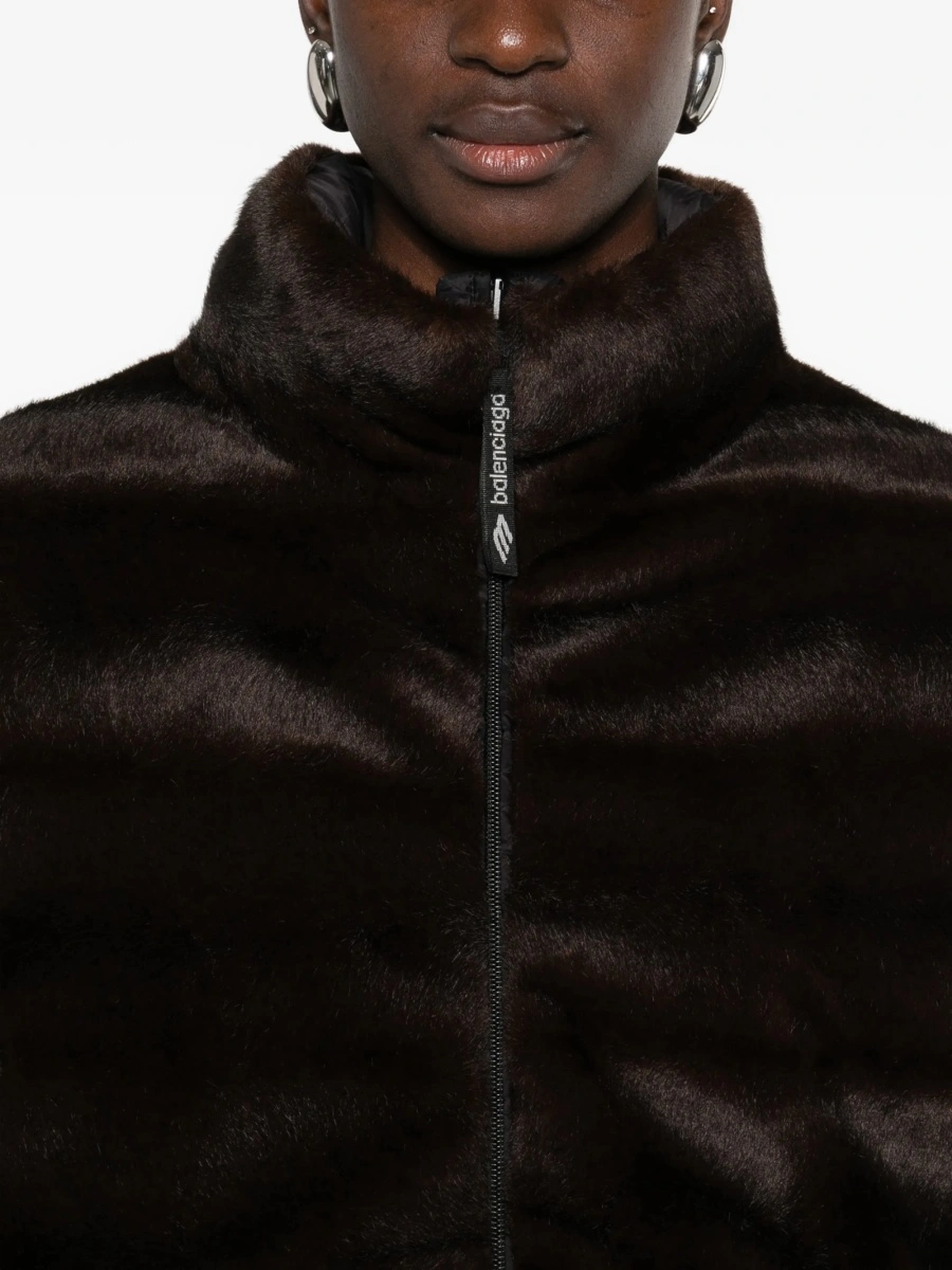 Geaca ski Balenciaga maro din poliamida si polyester - Img 5