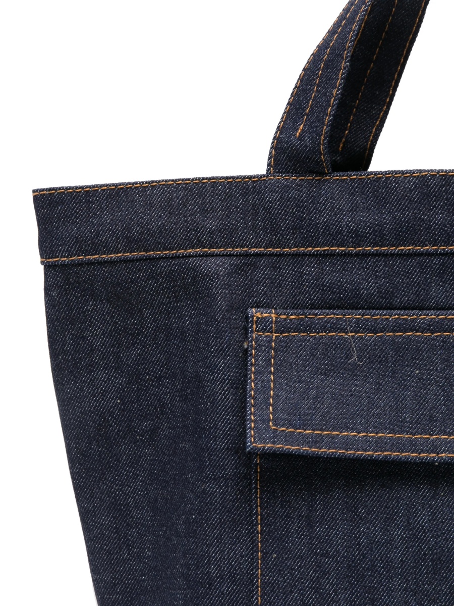 Geanta de mana A.P.C. albastra din bumbac - Img 4