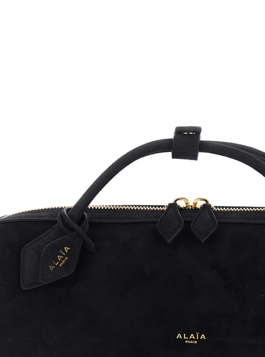Geanta de mana Alaïa neagra din piele - Img 3
