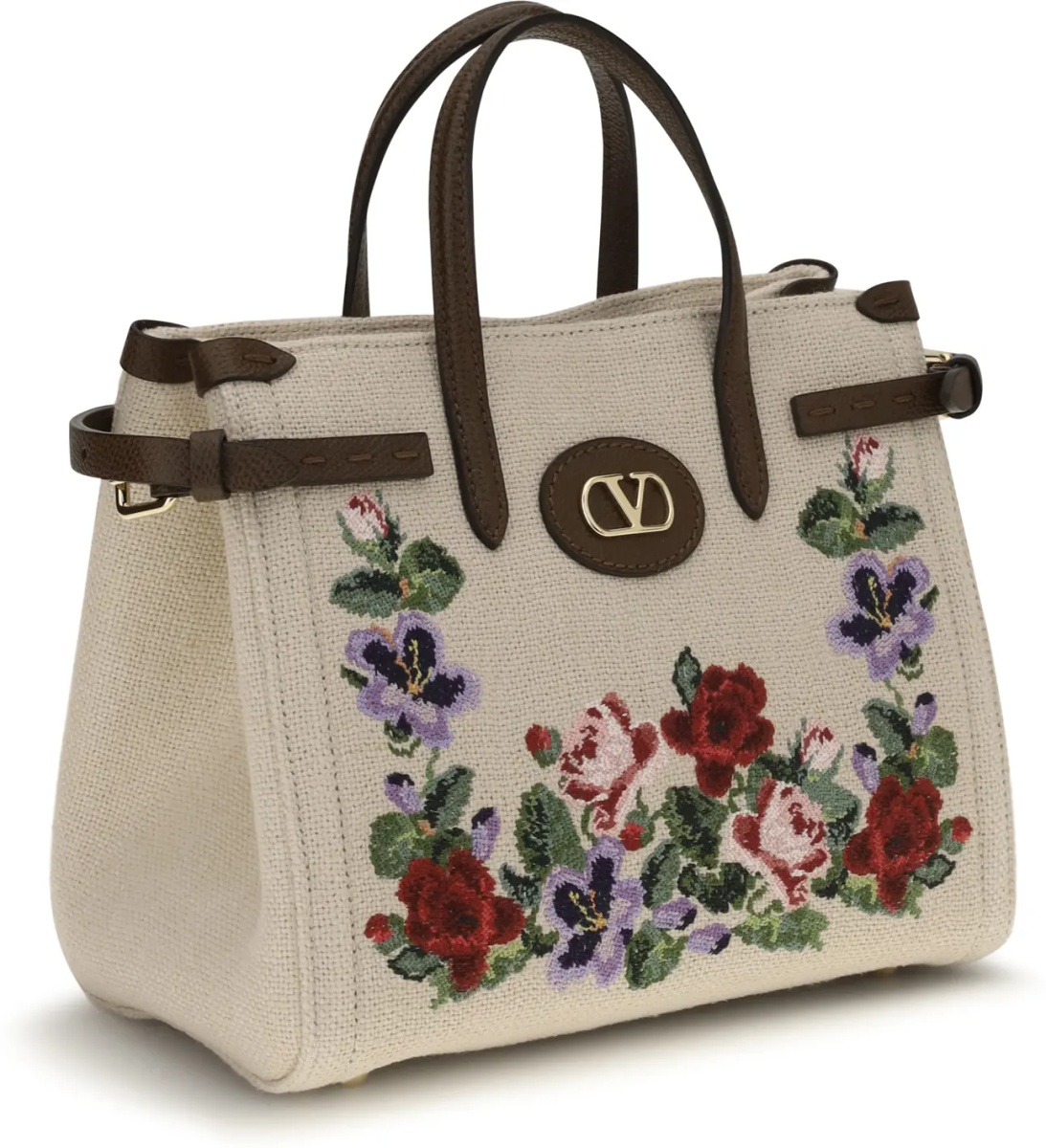 Geanta de mana Antibes Mini Handbag in embroidered linen - Img 2