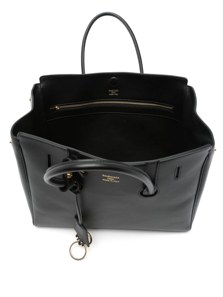 Geanta de mana Balenciaga neagra din piele - Img 5