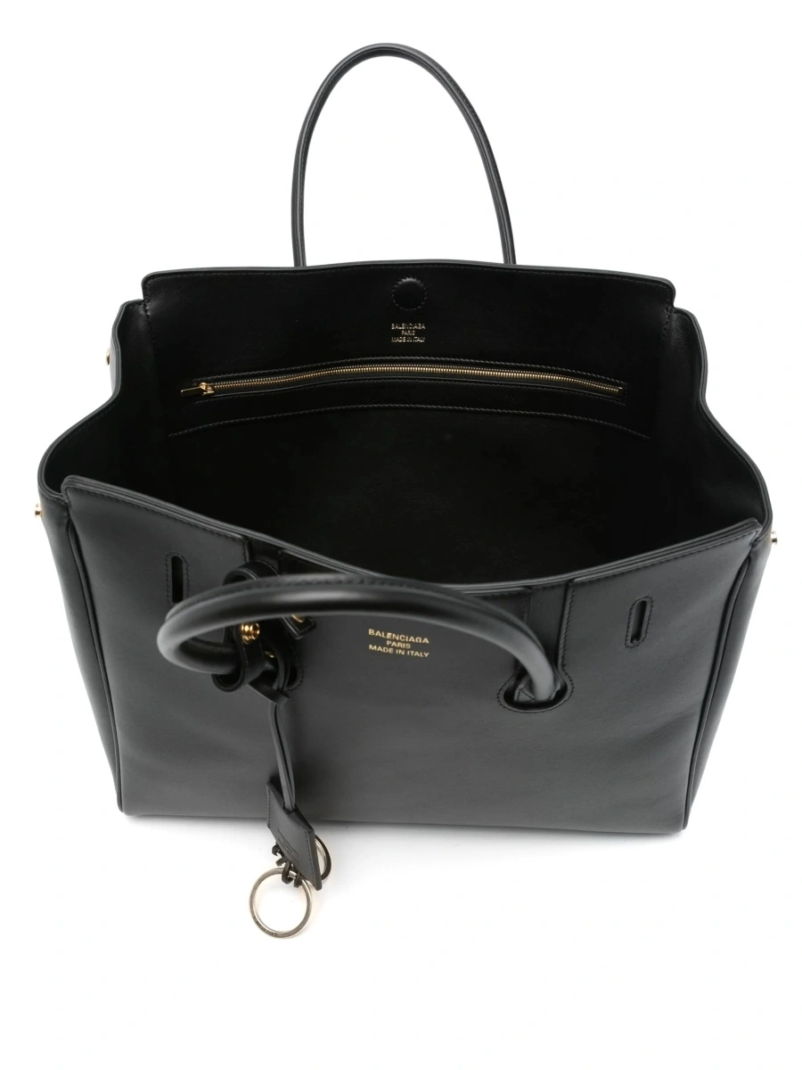 Geanta de mana Balenciaga neagra din piele - Img 5