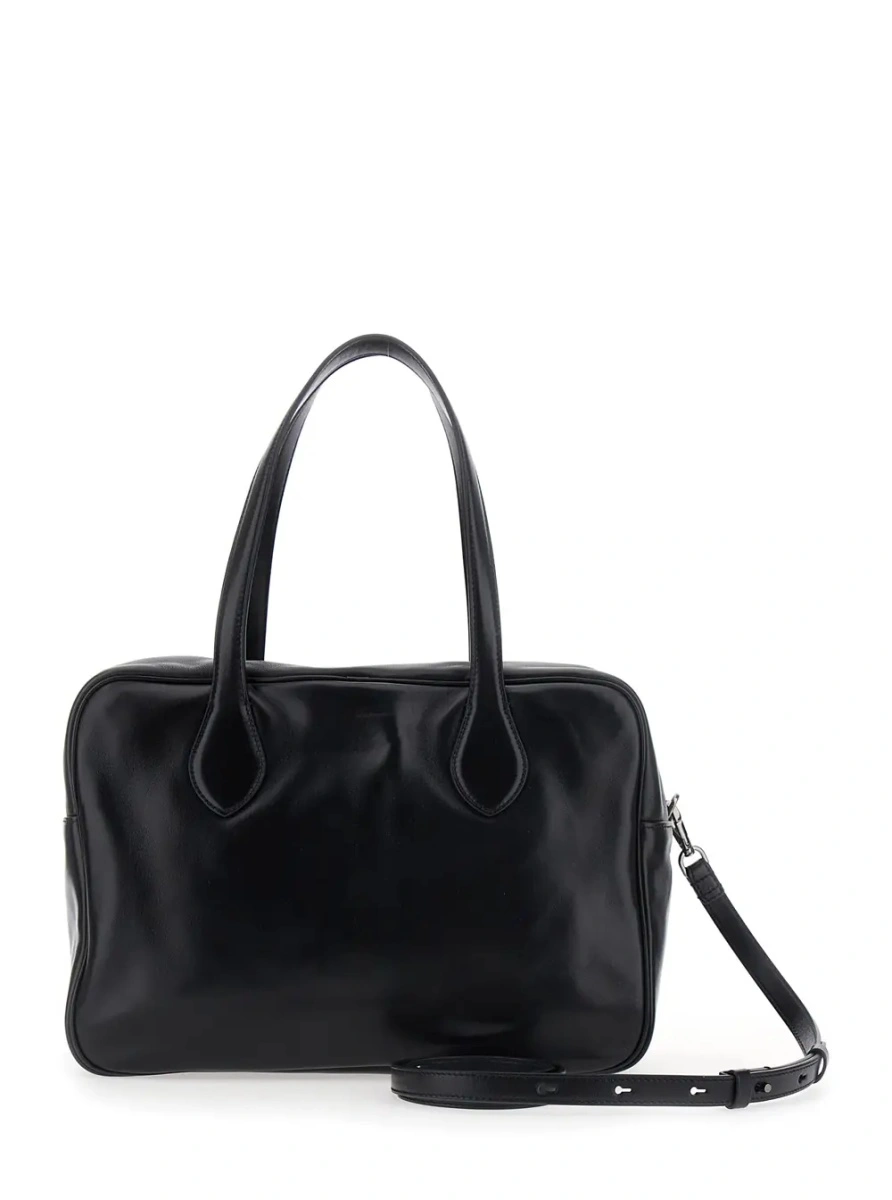 Geanta de mana Brunello Cucinelli neagra din piele - Img 2