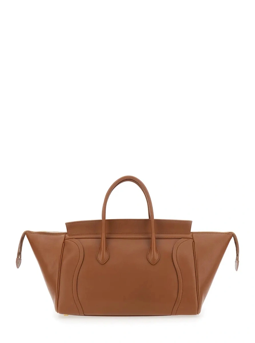 Geanta de mana Céline maro din piele 'Medium New Luggage' - Img 2