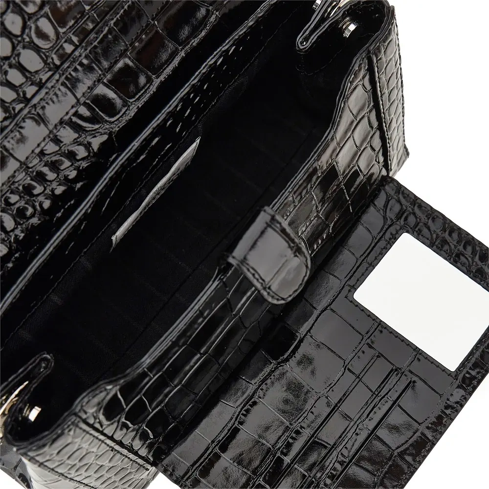 Geanta de mana Croco-embossed leather medium 'Hazel' bag - Img 3