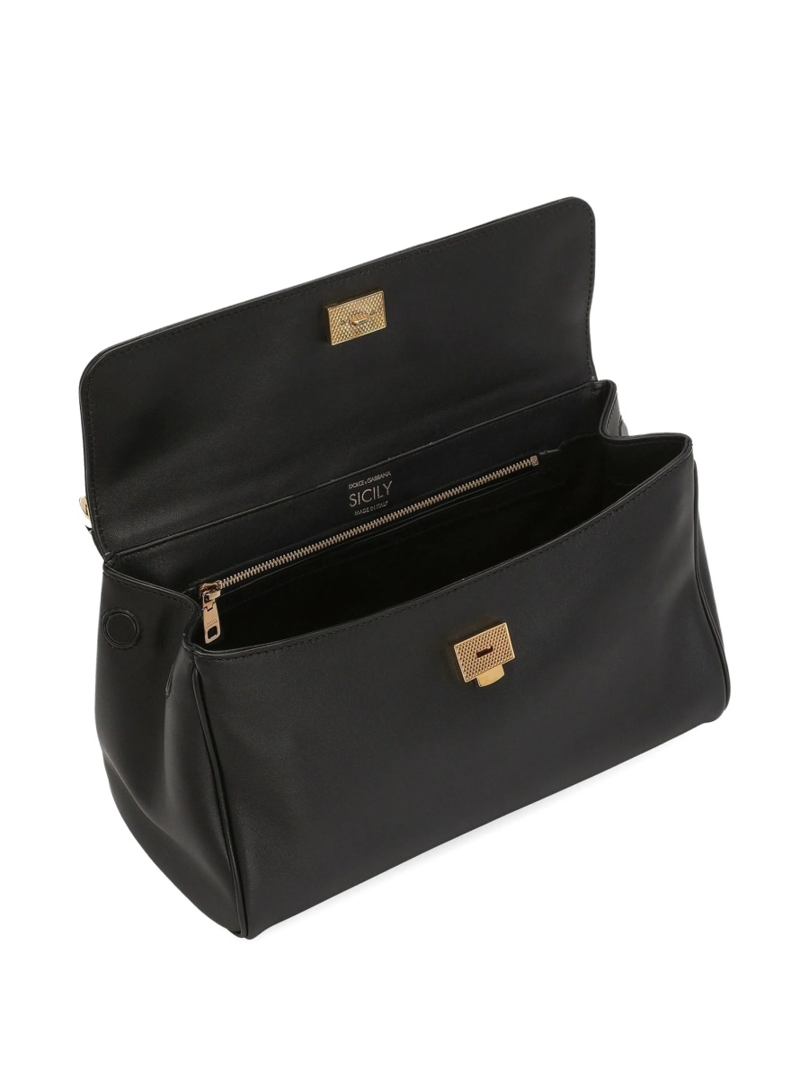 Geanta de mana Dolce &amp; Gabbana neagra din pvc si piele - Img 4