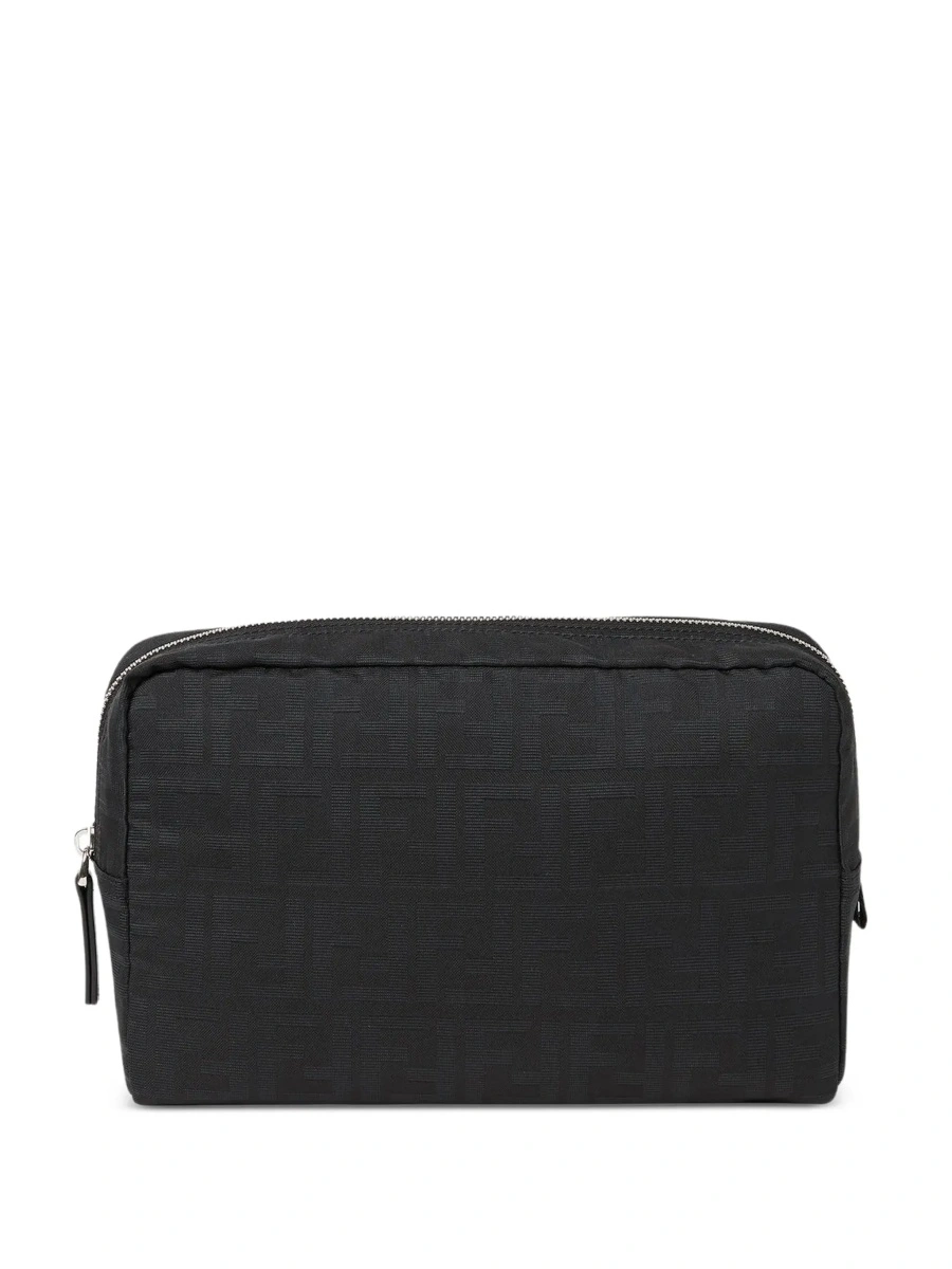 Geanta de mana Fendi neagra din canvas FF - Img 6
