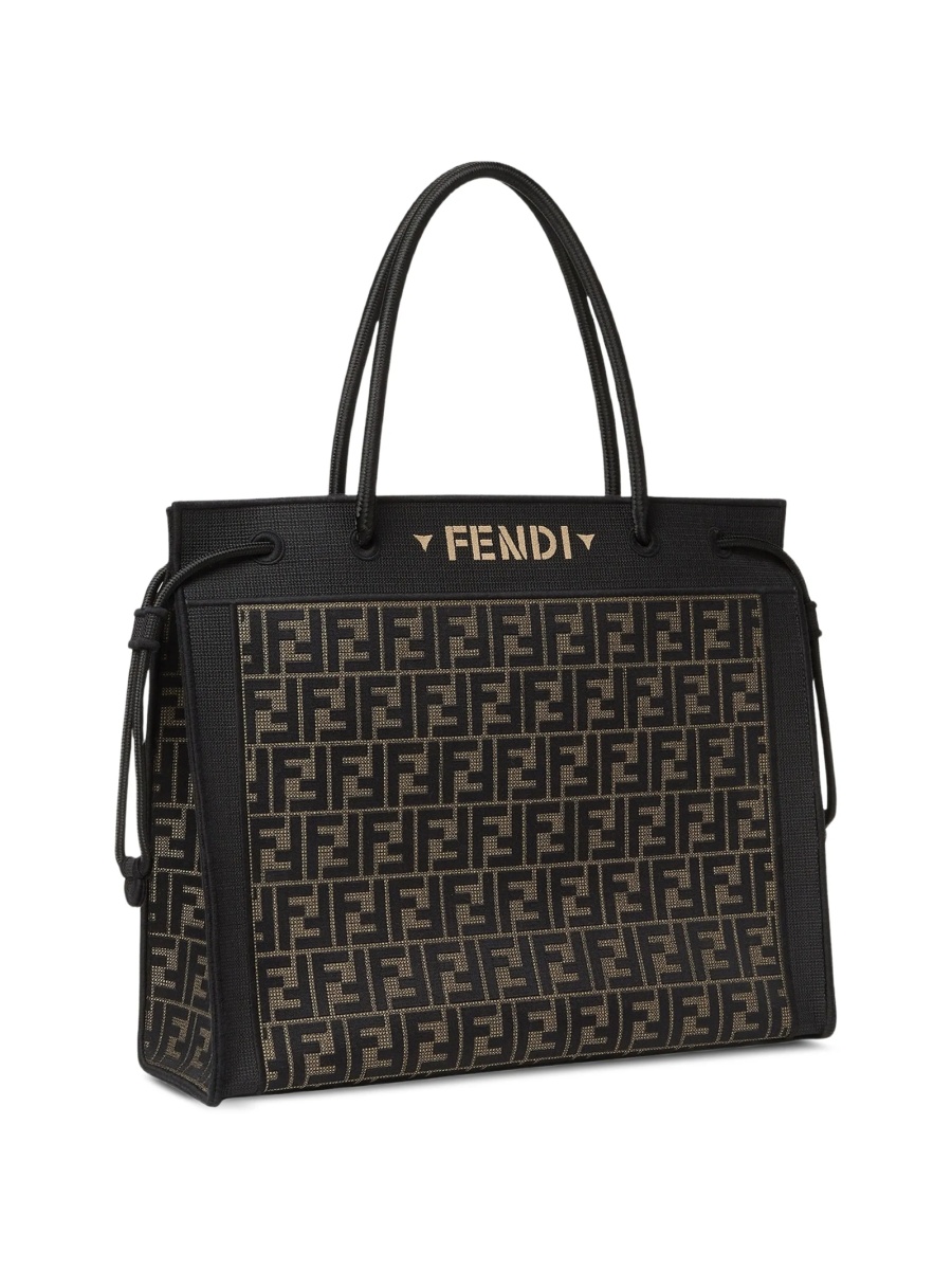 Geanta de mana Fendi neagra din polyester - Img 3