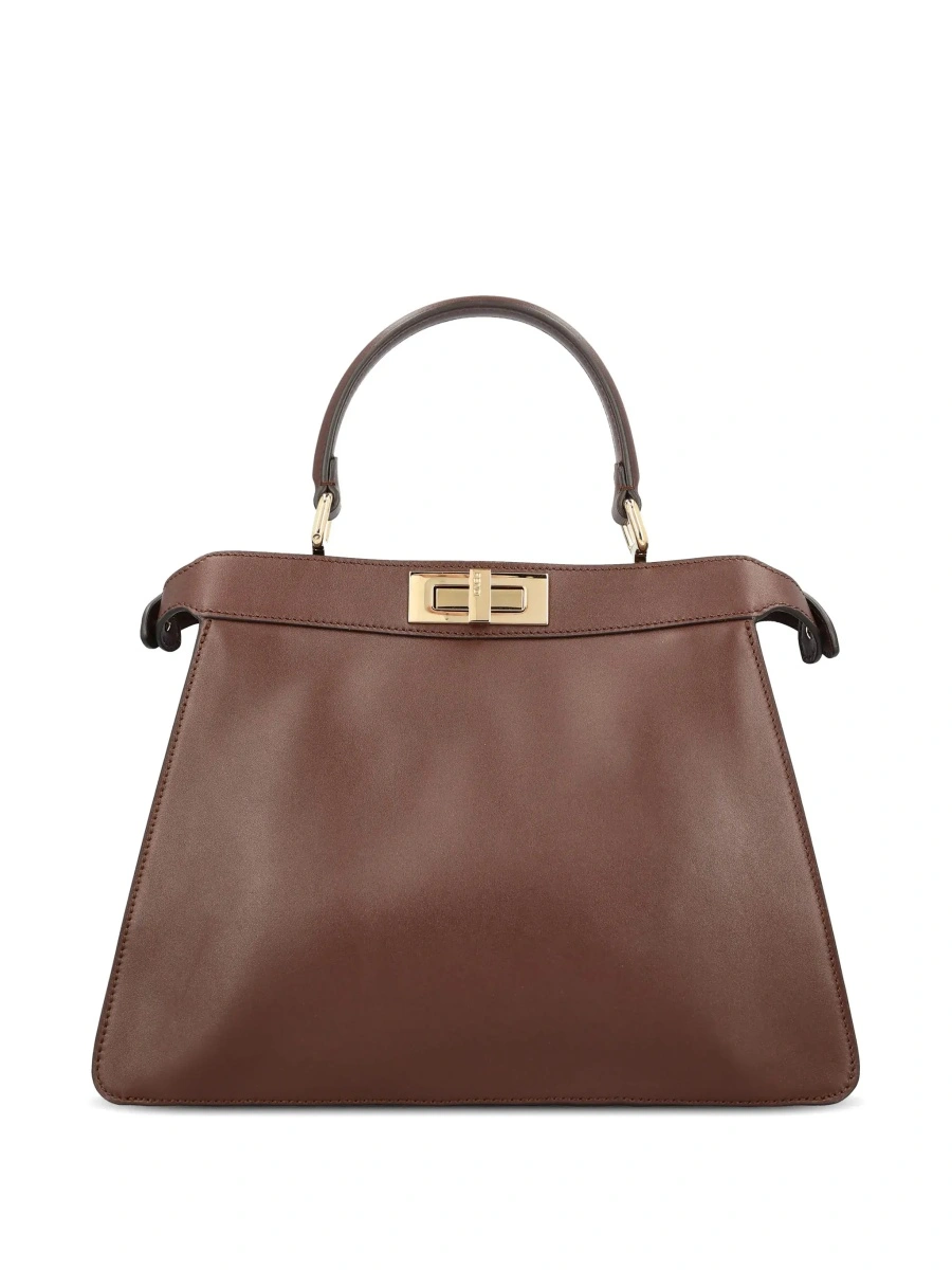 Geanta de mana Fendi 'Peekaboo' maro din piele - Img 4
