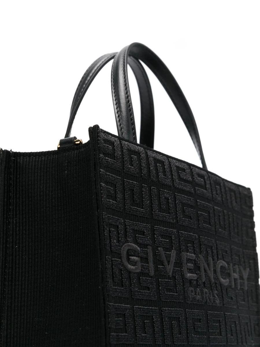 Geanta de mana Givenchy neagra din bumbac si acrilic - Img 4