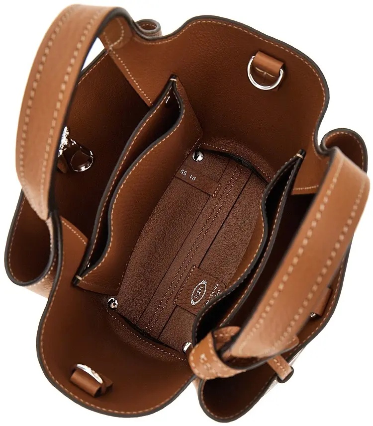 Geanta de mana Grained leather mini shopping bag - Img 3