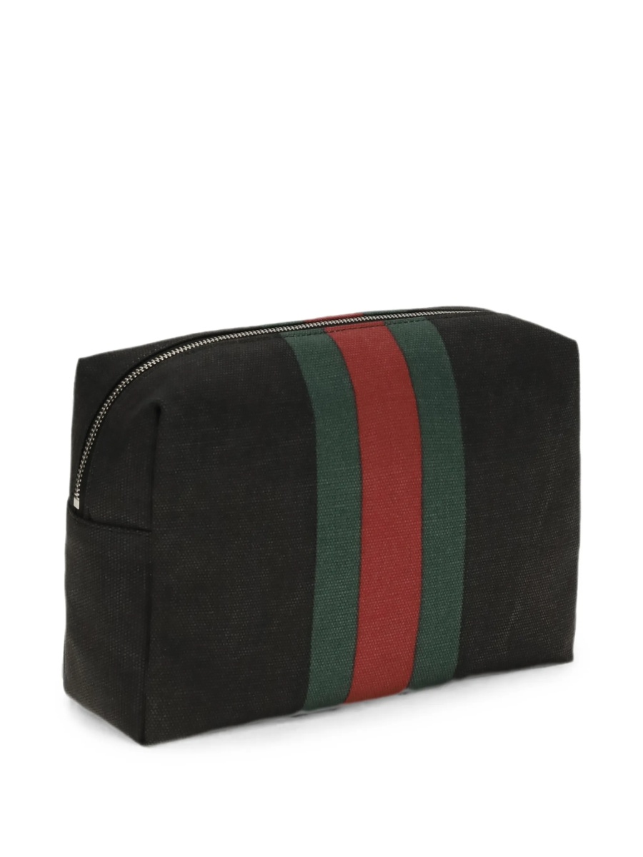 Geanta de mana Gucci neagra din material textil - Img 3