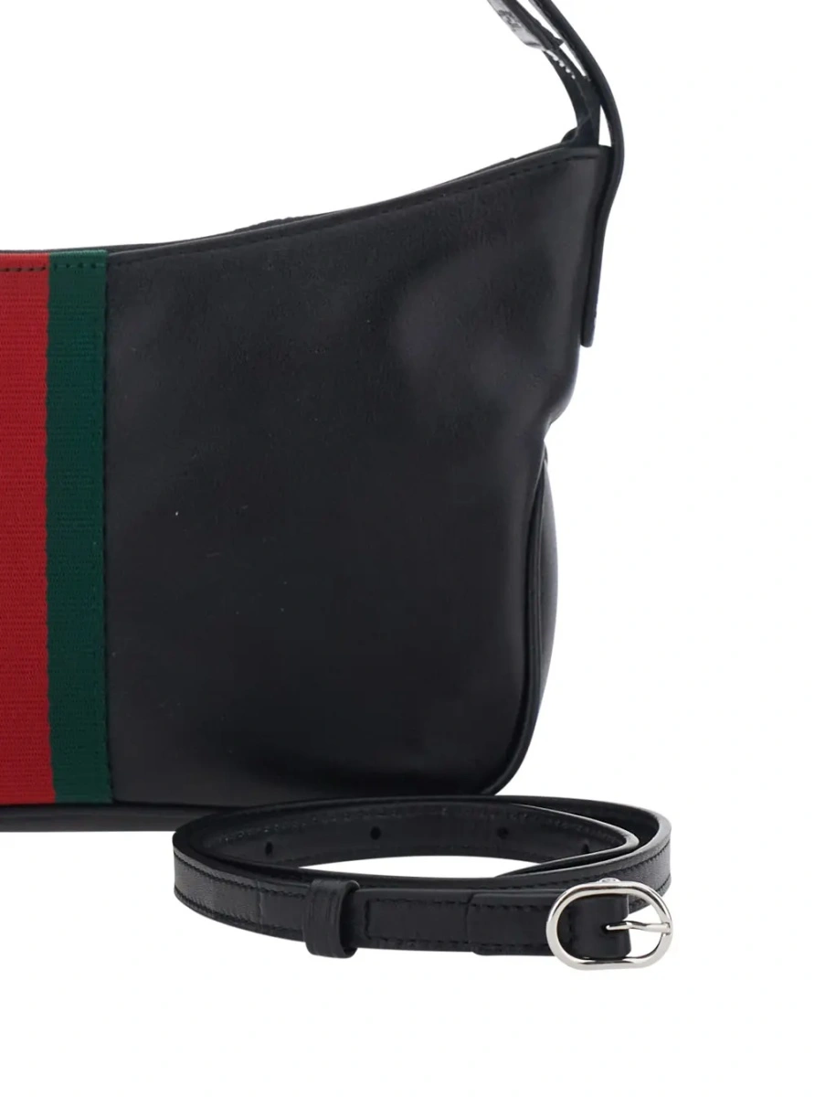 Geanta de mana Gucci neagra din piele 'Lunetta' - Img 3