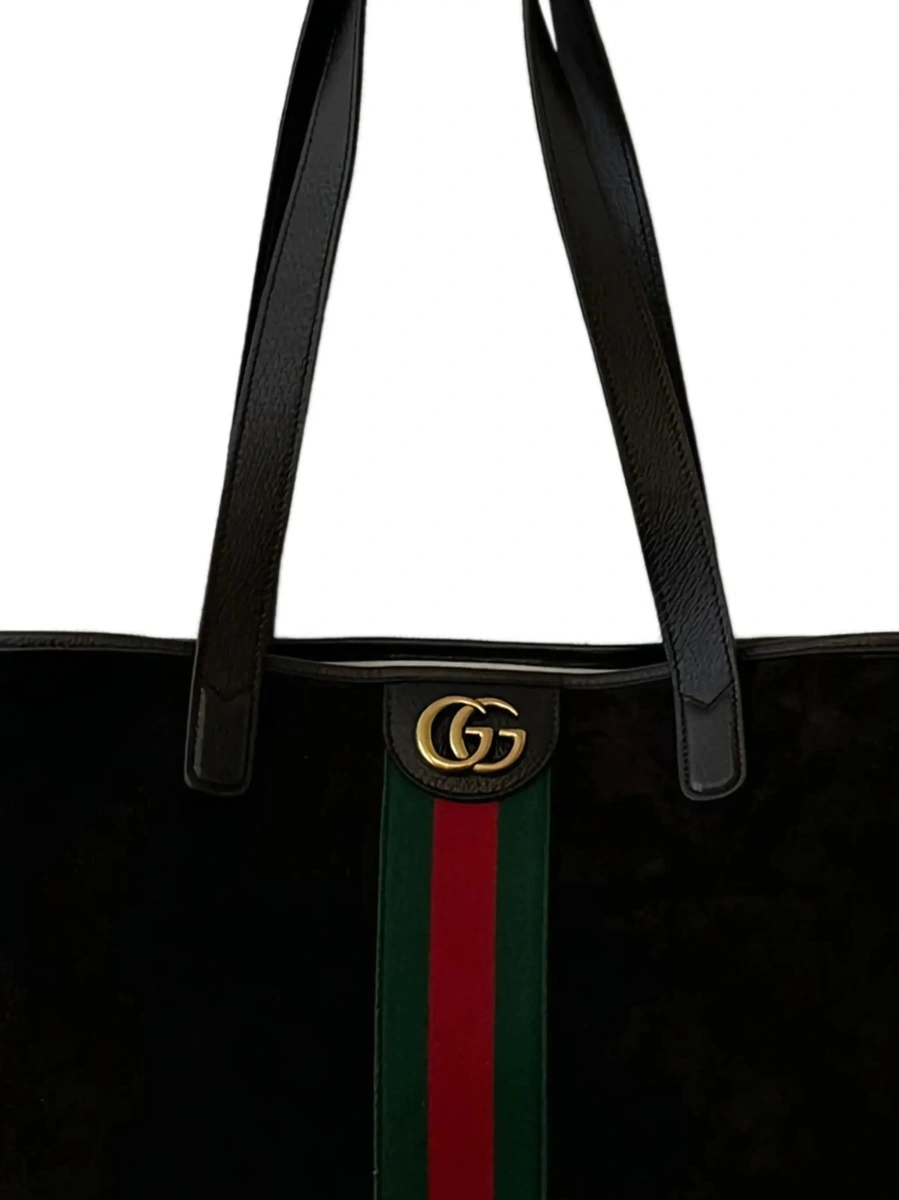 Geanta de mana Gucci 'Ophidia' maro din canvas GG Supreme si piele - Img 4