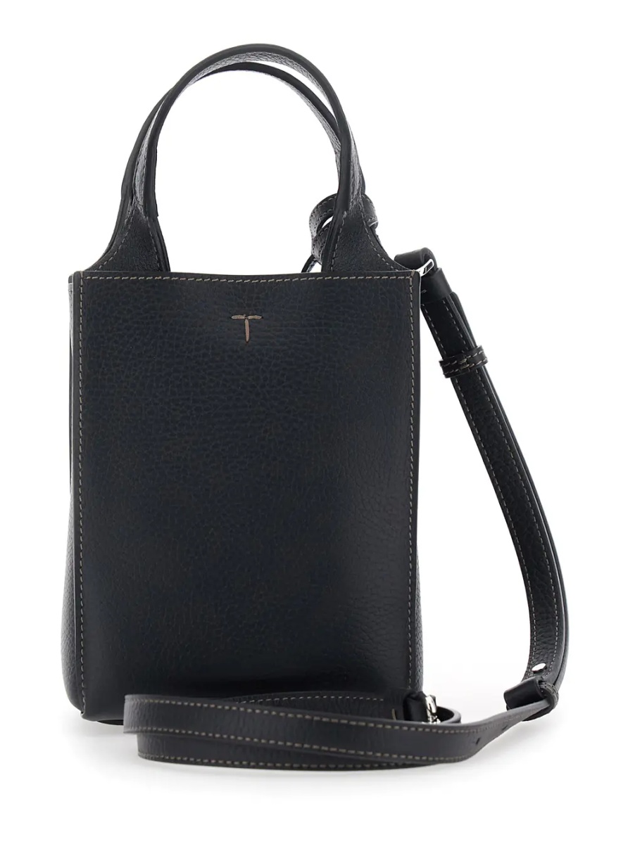Geanta de mana Handbag APA with microfiber details and logo, black, unisex - Img 2