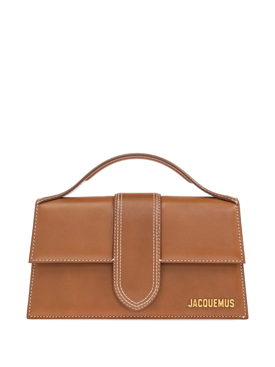 Geanta de mana JACQUEMUS Bambino maro din piele - Img 2