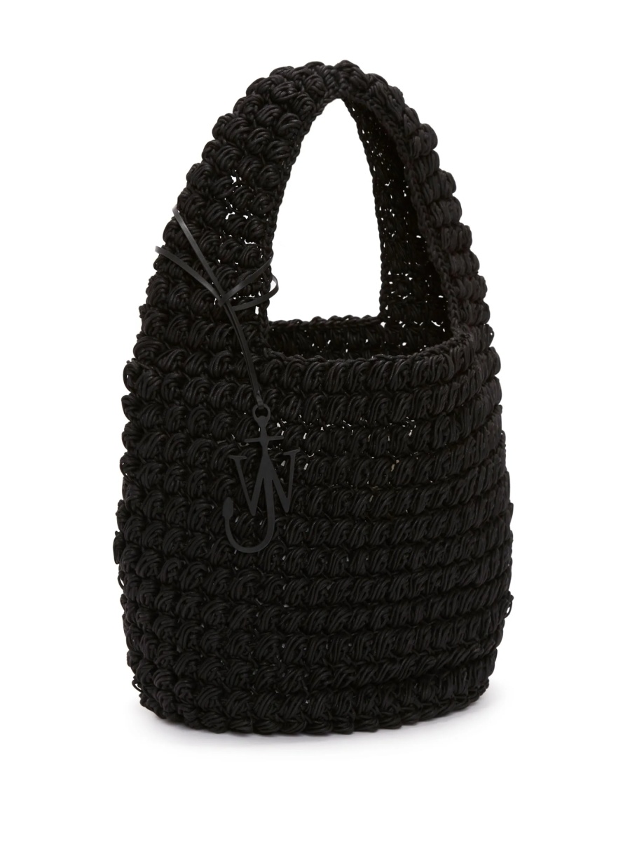 Geanta de mana JW Anderson neagra din bumbac si poliuretan - Img 3