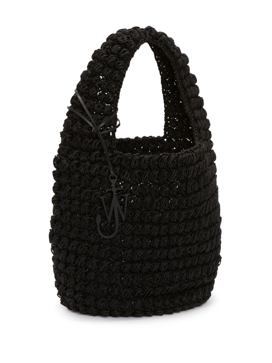 Geanta de mana JW Anderson neagra din bumbac si poliuretan - Img 3