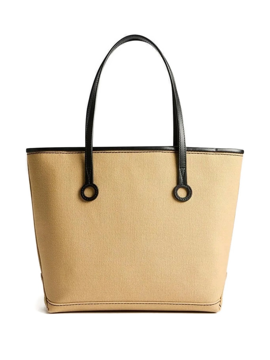 Geanta de mana JW Anderson neutra din piele si bumbac - Img 2