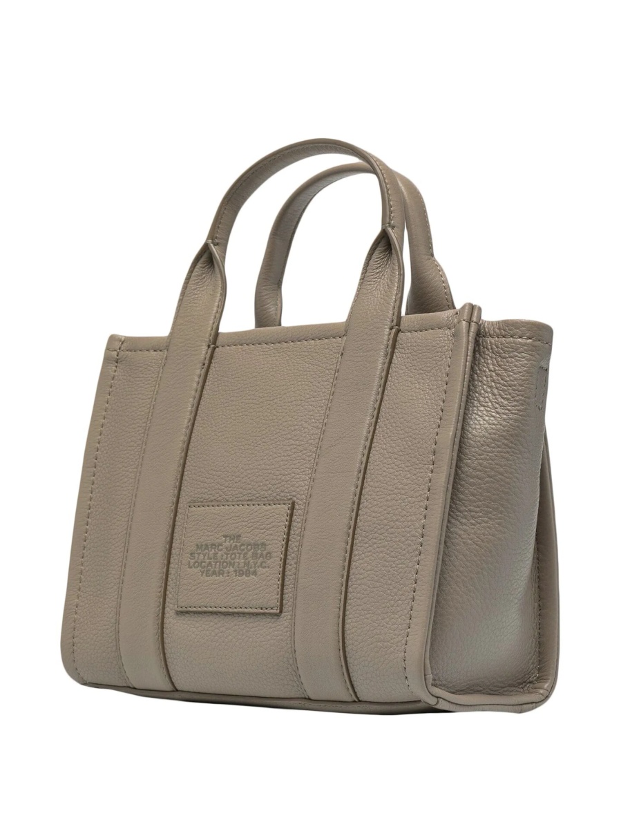 Geanta de mana Marc Jacobs gri din piele - Img 4