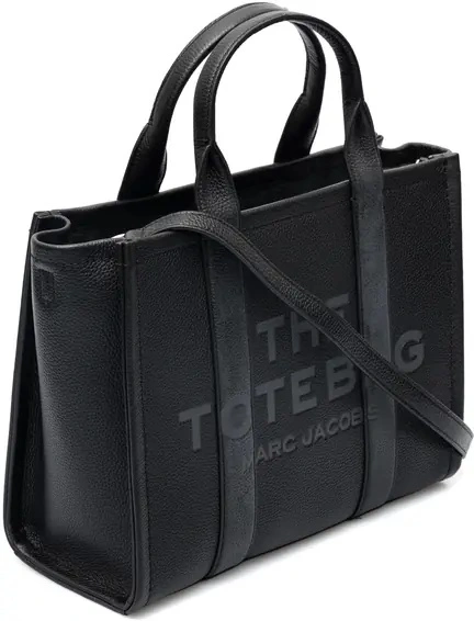 Geanta de mana Marc Jacobs neagra din piele 'The Leather Tote' - Img 3