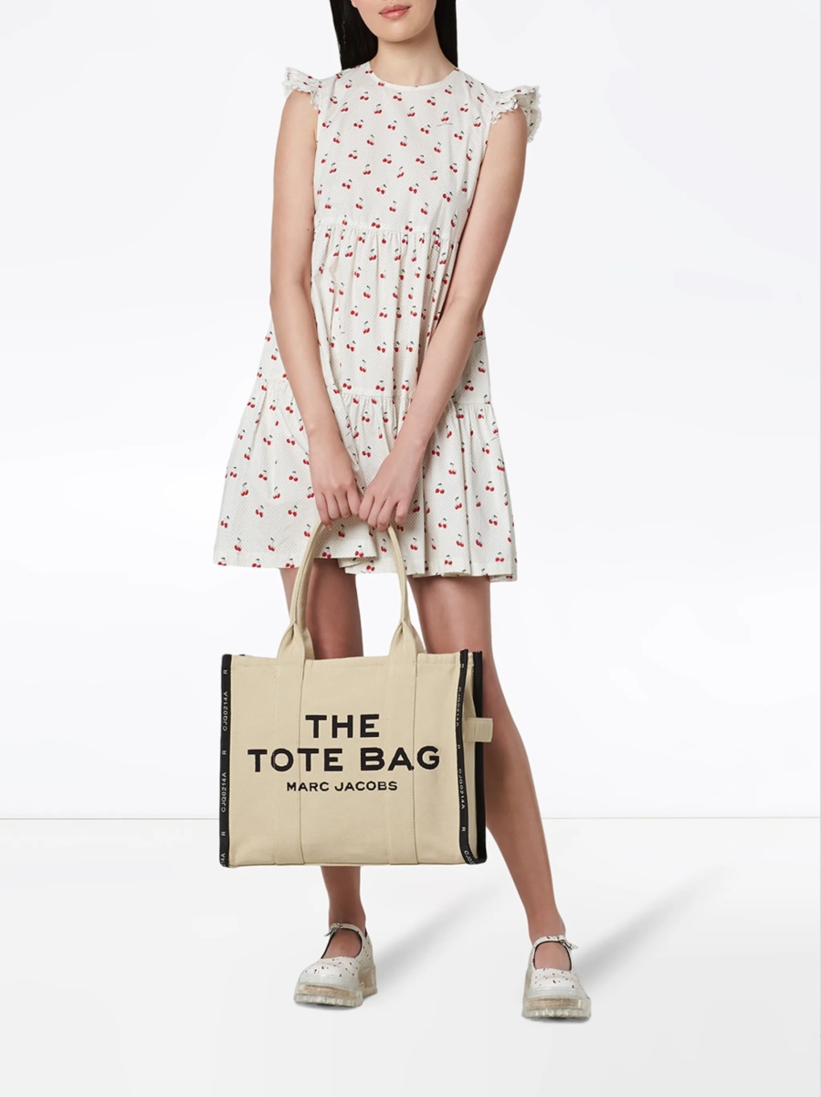 Geanta de mana Marc Jacobs neutra din polyester si bumbac - Img 5