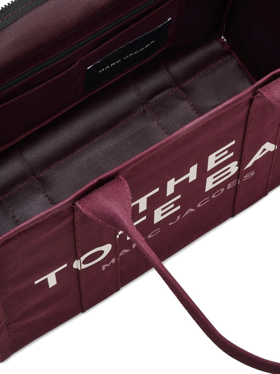 Geanta de mana Marc Jacobs violet din bumbac - Img 4