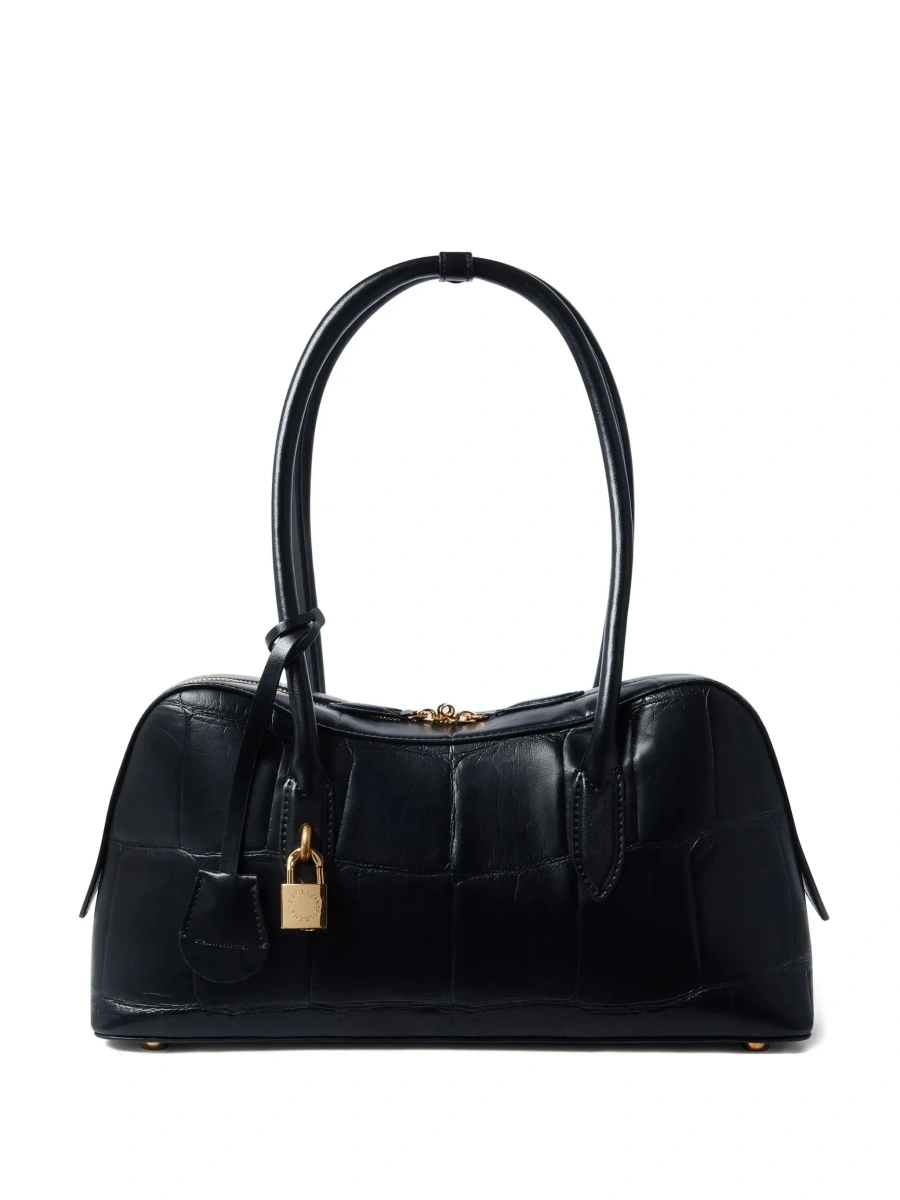 Geanta de mana Medium 'Ryder' Handbag with Lock Detail on Front in Ecoleather Black for Women - Img 7