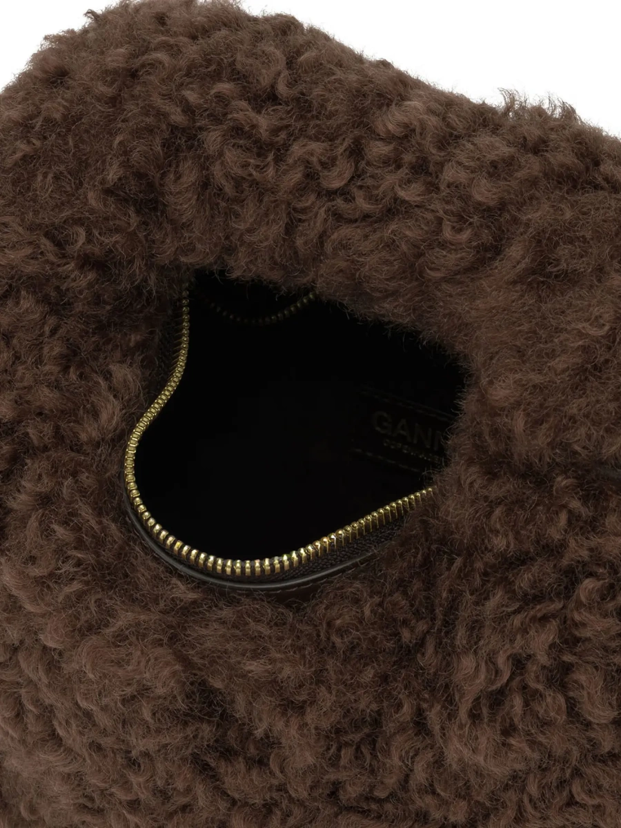 Geanta de mana "Mini Hobo Faux Fur" Small Handbag - Img 5