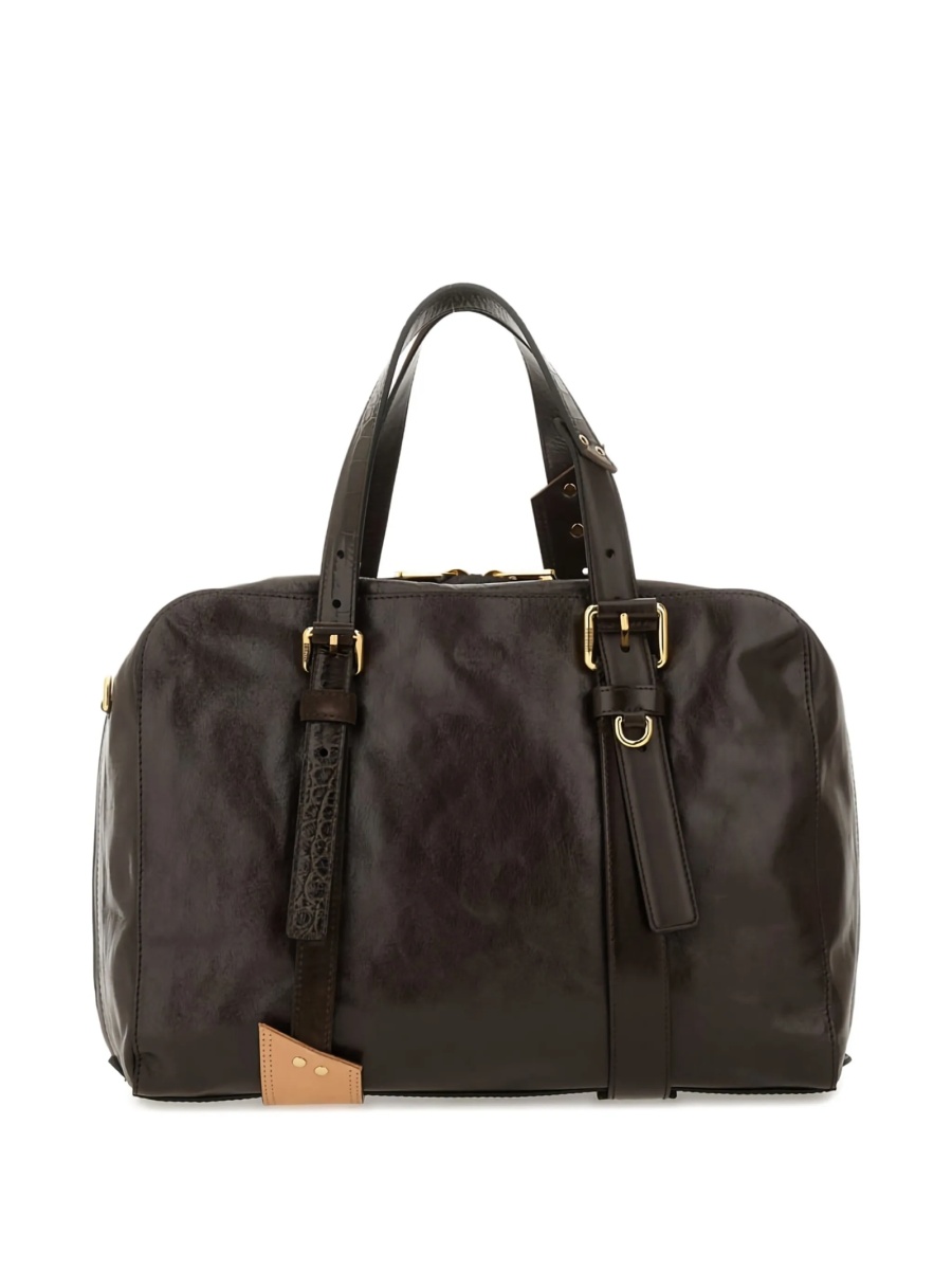 Geanta de mana Moschino maro din piele - Img 2