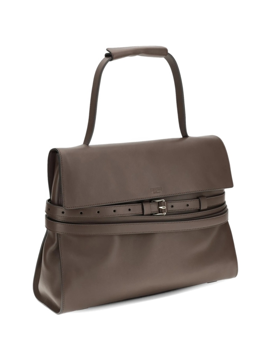 Geanta de mana Moschino maro din piele - Img 3