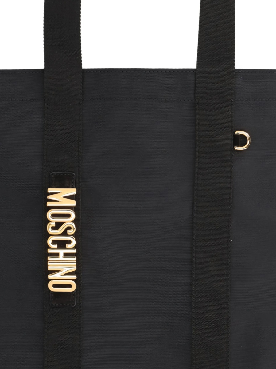 Geanta de mana Moschino neagra din piele si polyester - Img 2
