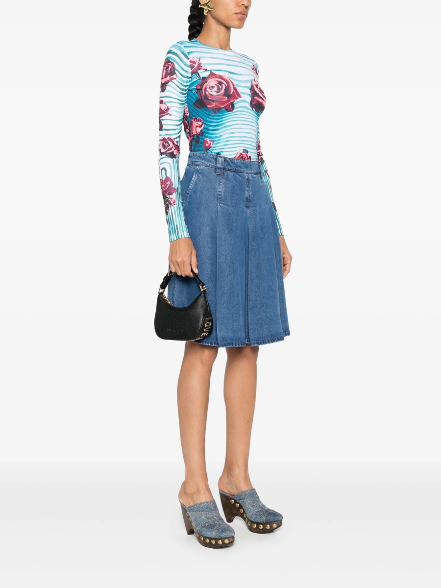 Geanta de mana Moschino neagra din poliuretan - Img 2