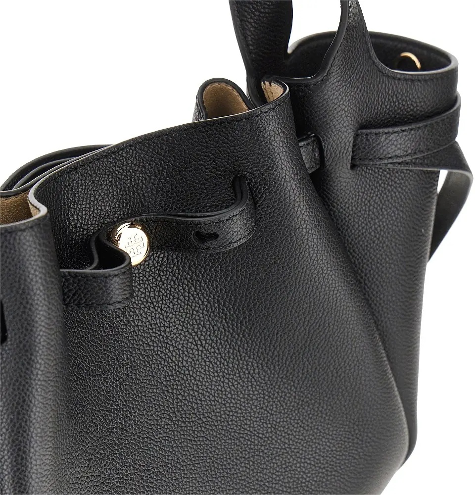 Geanta de mana 'Romy' grained leather bag - Img 4