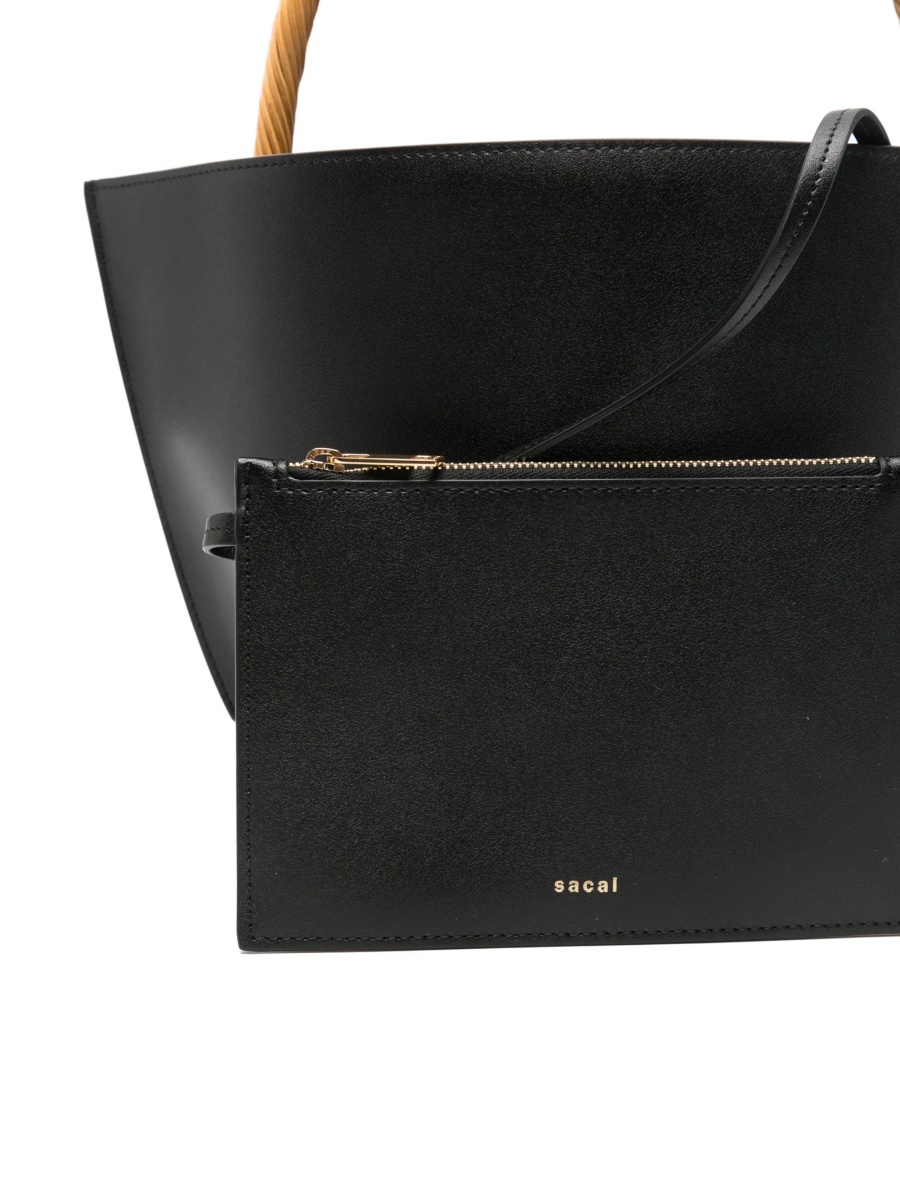 Geanta de mana Sacai neagra din zinc alloy si alama - Img 4