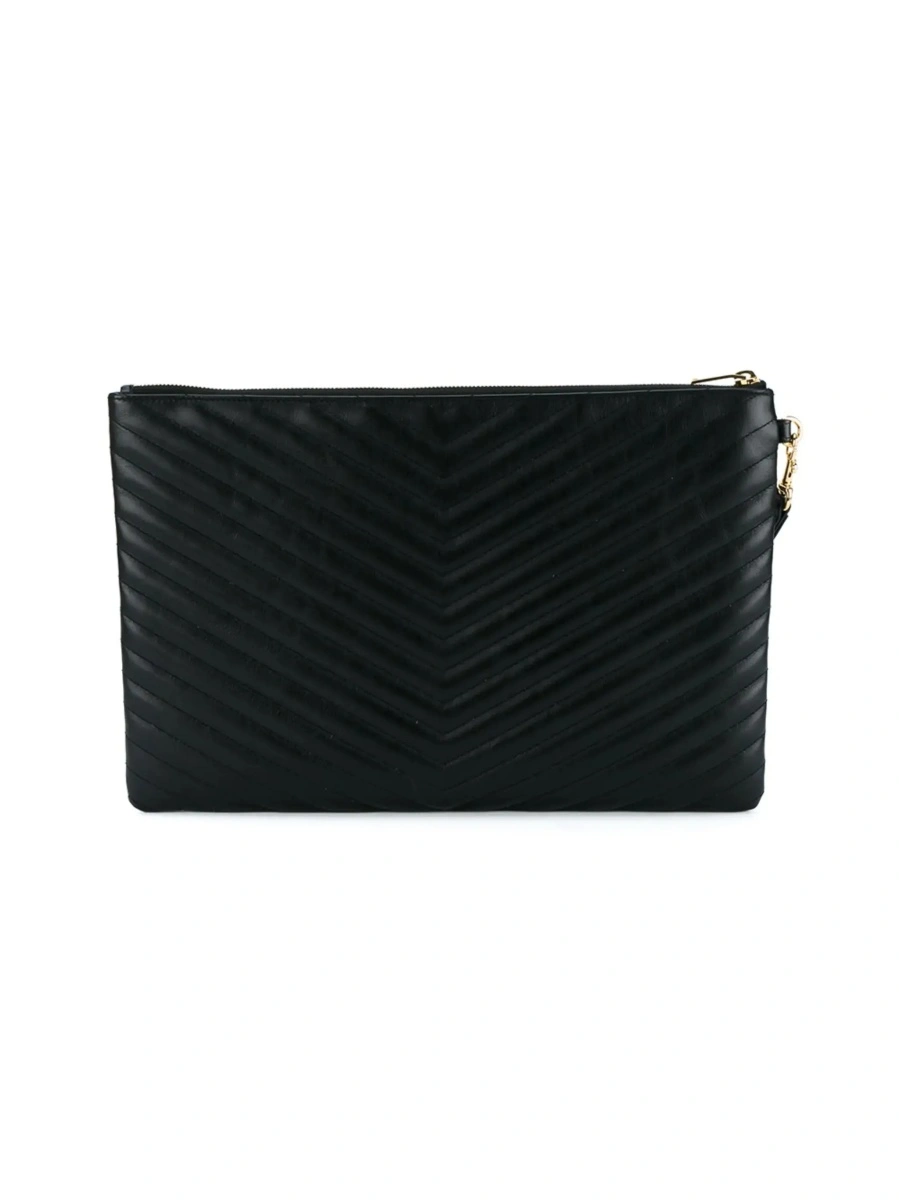 Geanta de mana Saint Laurent neagra din piele 'Jolie' - Img 6