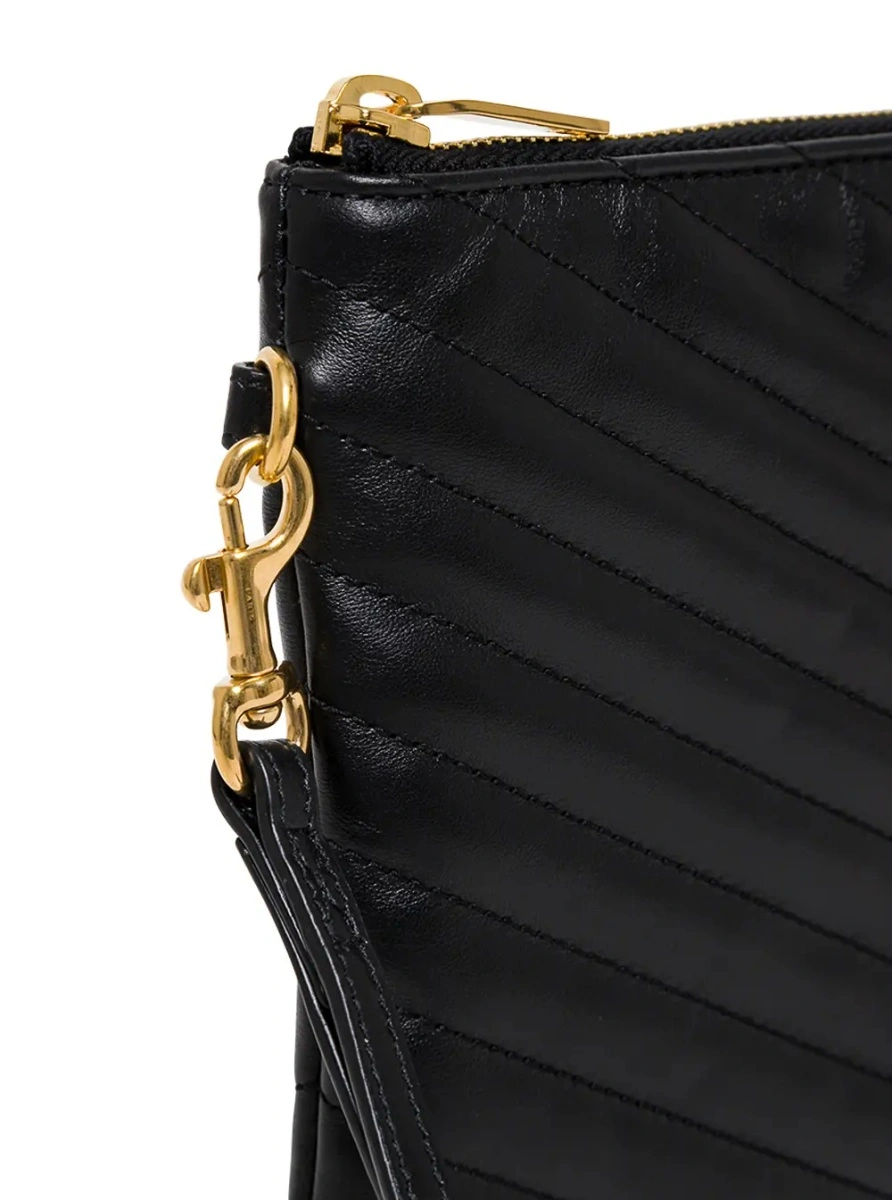 Geanta de mana Saint Laurent neagra din piele 'Monogram' - Img 3
