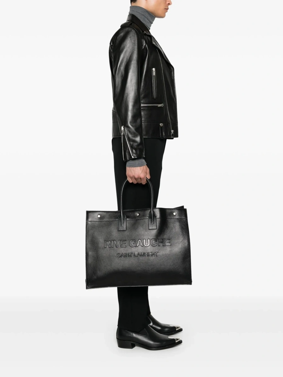 Geanta de mana Saint Laurent neagra din piele - Img 5