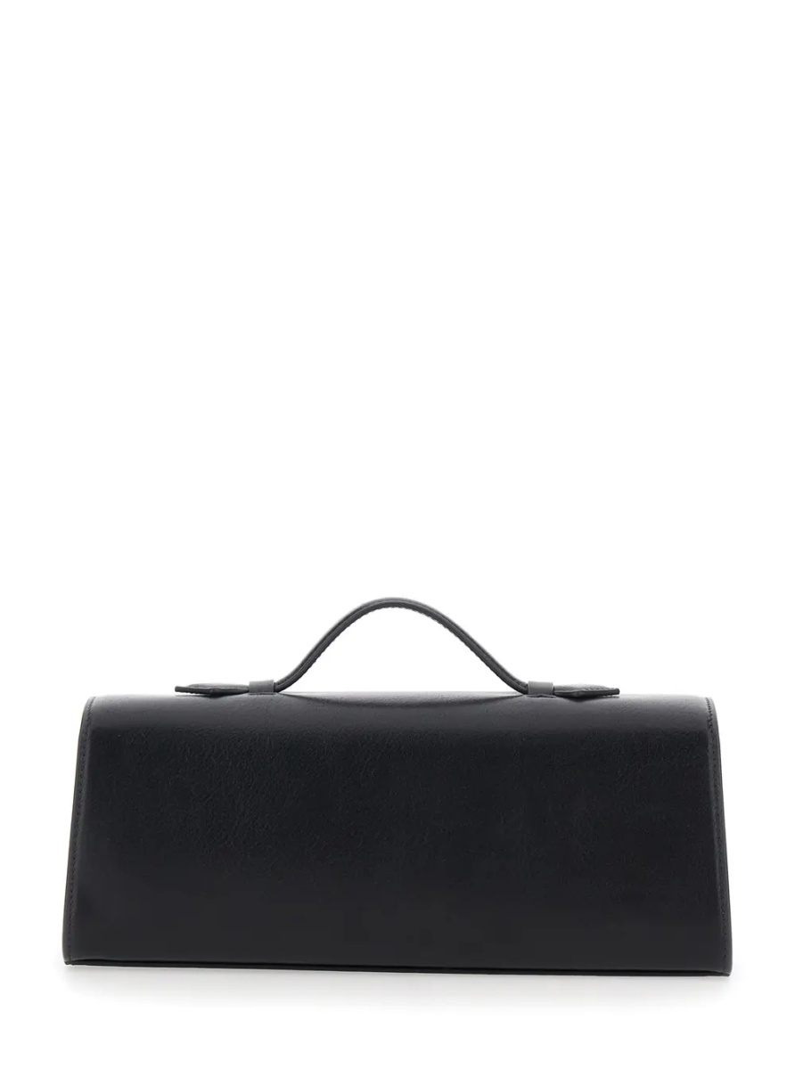 Geanta de mana Slim Symmetry Clutch in black vintage leather for women - Img 2