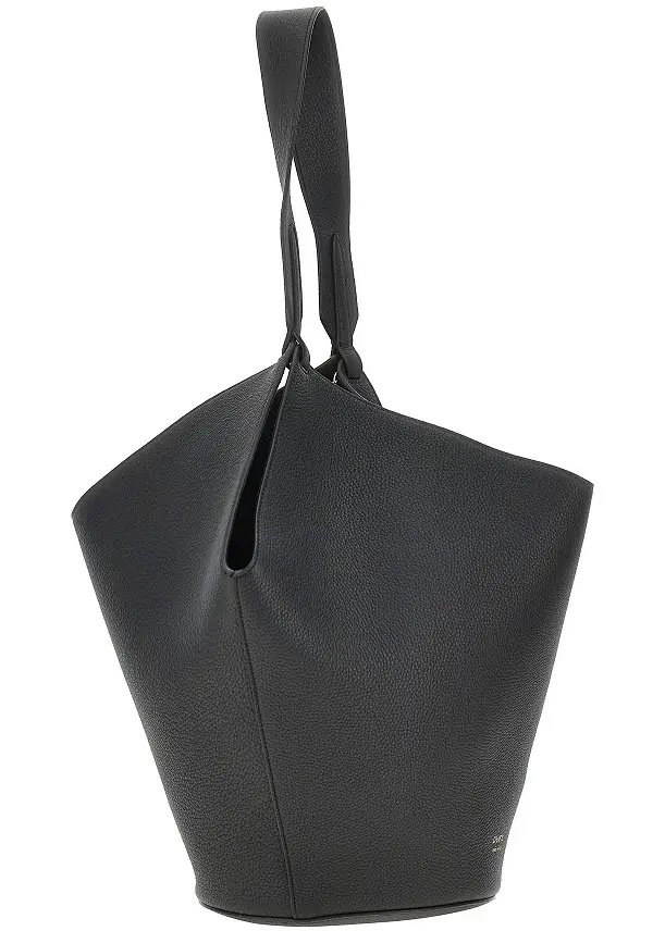 Geanta de mana Small leather 'Lotus' tote bag - Img 2