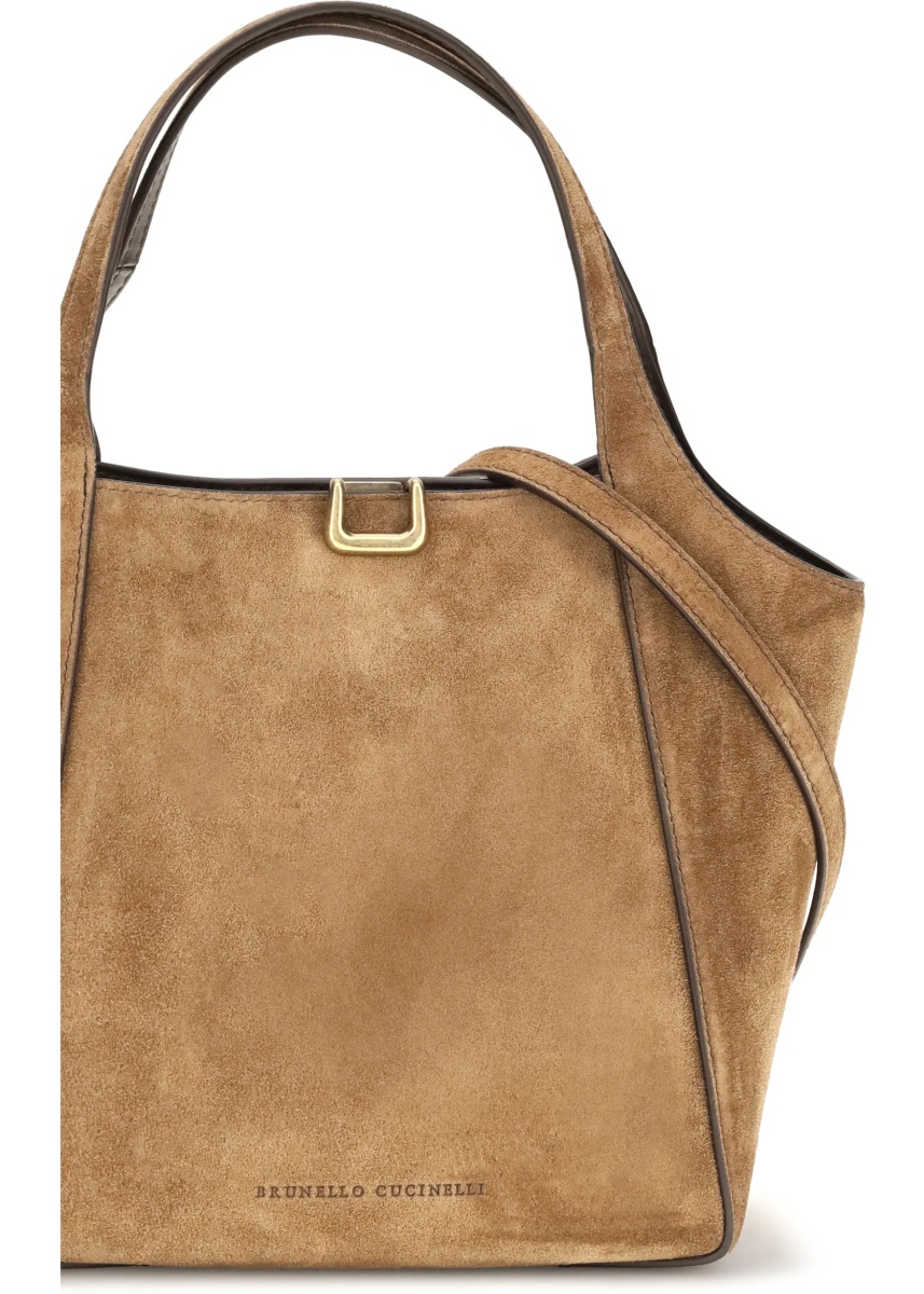 Geanta de mana Small sartorial suede Bucket Bag - Img 4