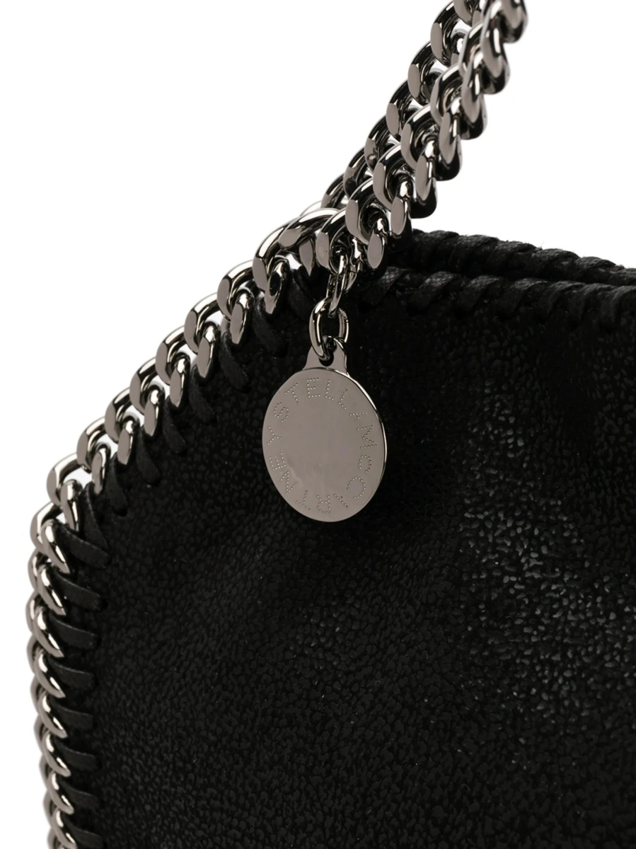 Geanta de mana Stella McCartney falabella neagra din polyester si poliester reciclat - Img 4