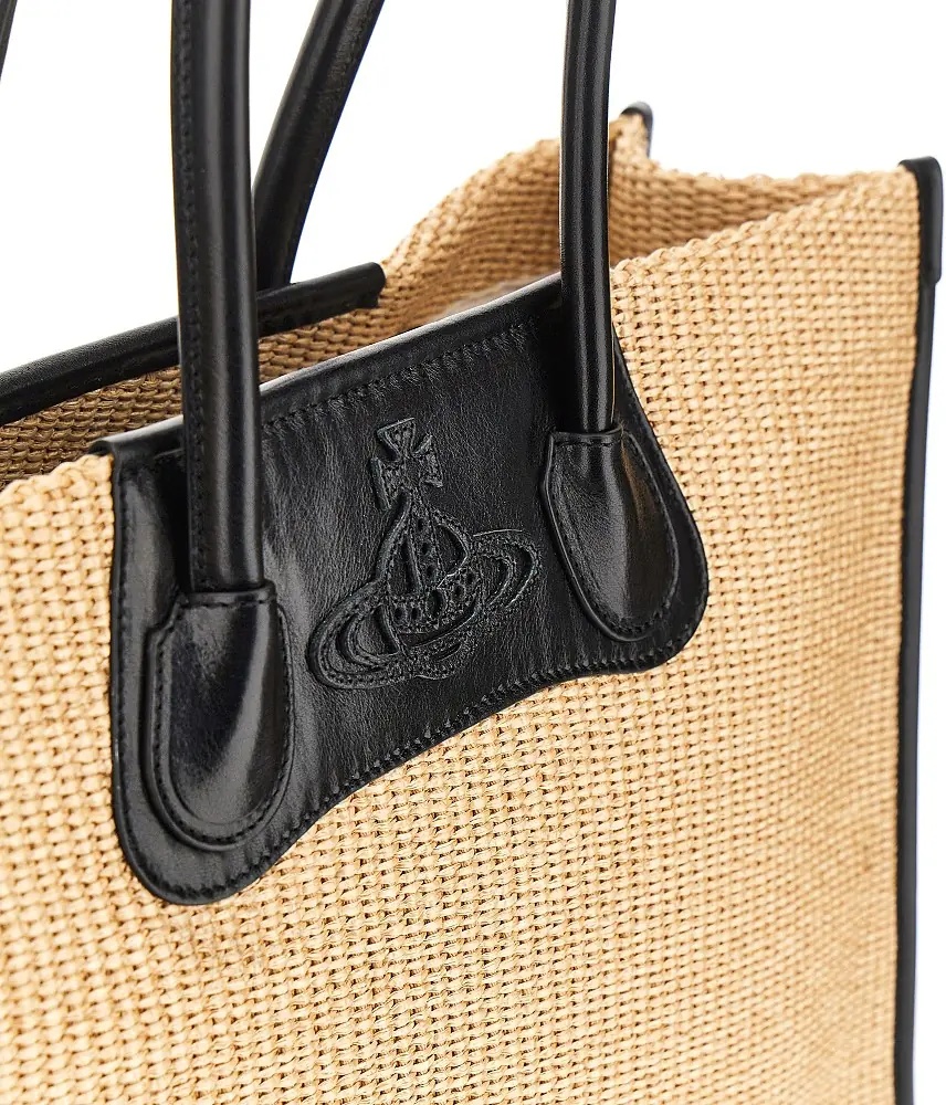 Geanta de mana 'Troy' weaved raffia tote bag - Img 4