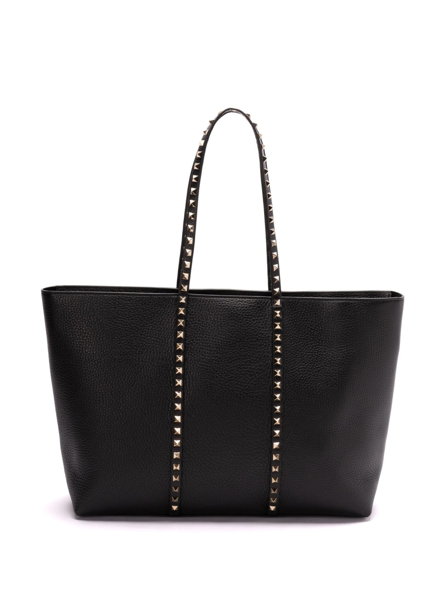 Geanta de mana Valentino Garavani Rockstud neagra din piele - Img 2