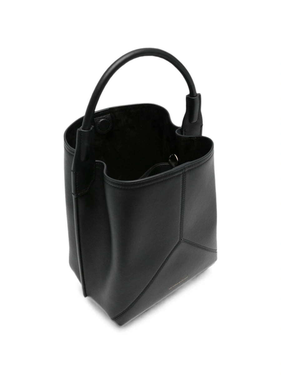 Geanta de mana Victoria Beckham neagra din piele - Img 5