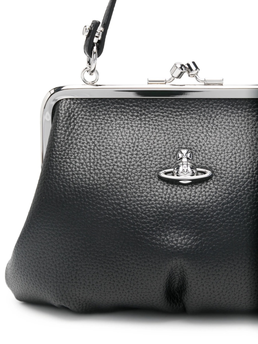 Geanta de mana Vivienne Westwood neagra din piele - Img 4