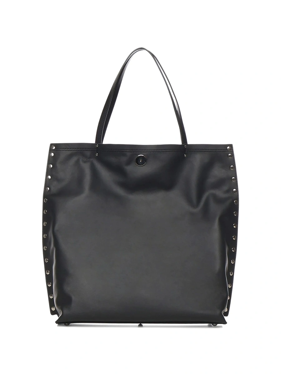 Geanta de mana Zanellato neagra din nylon si piele - Img 2