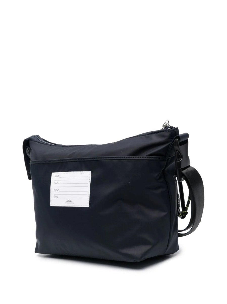 Geanta de umar A.P.C. albastra din nylon - Img 3