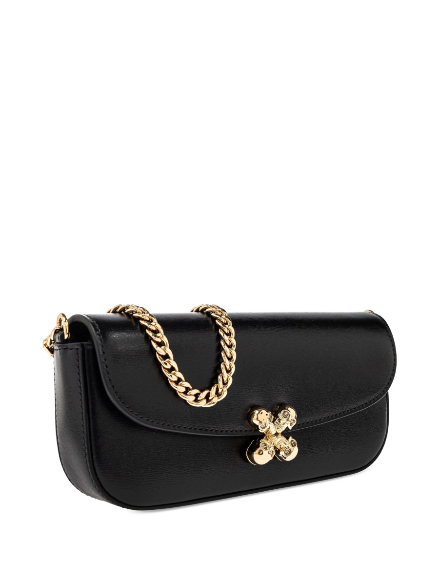 Geanta de umar Alexander McQueen neagra din piele - Img 4