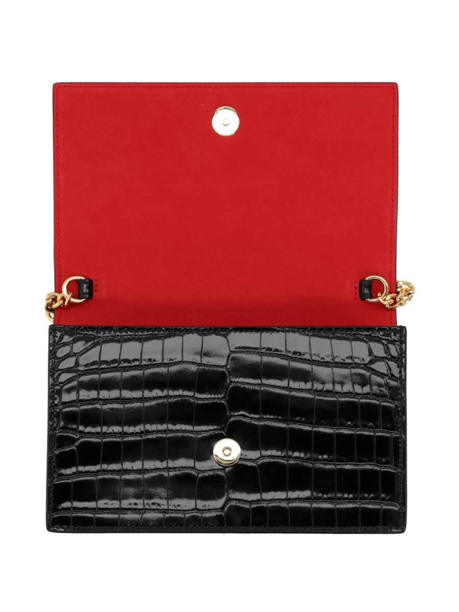 Geanta de umar Alexander McQueen neagra din piele - Img 4